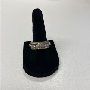 Stacking Rings 3 Gold/Silver Tone Sz 7 Wear 3 or Wear Separately. Eye Catching!